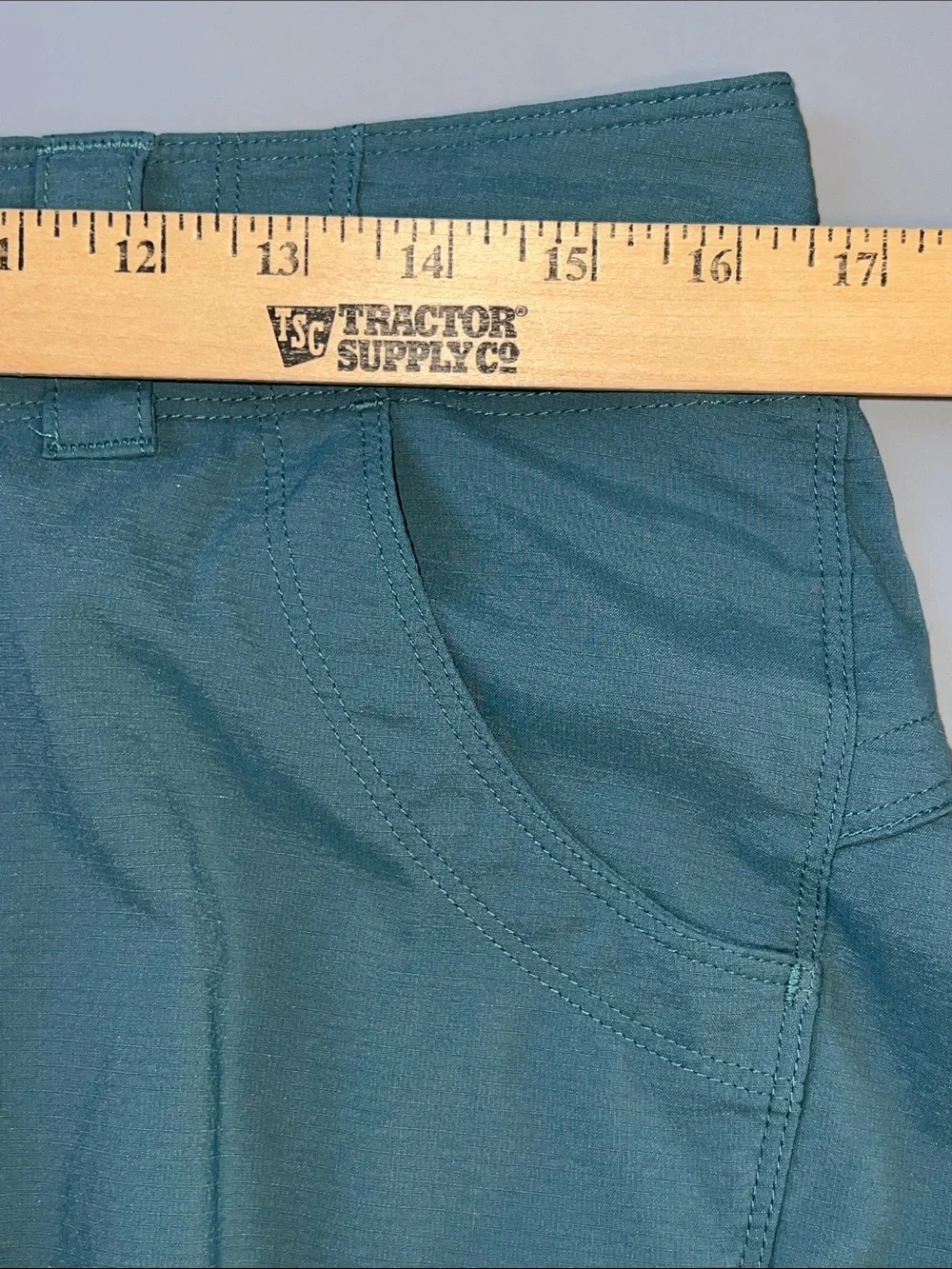 L.L. Bean Women's Athletic Cargo Shorts in Teal Green